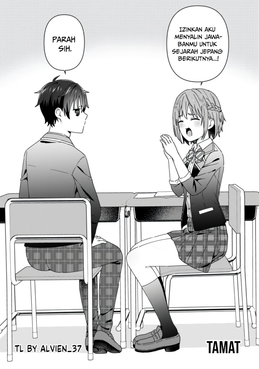 The Cute Girl Sitting Next to Me Is Trying to Make Me Fall in Love With Her as a Way to Ridicule Me, but the Tables Were Turned on Her Before She Knew It Chapter 25 END Gambar 31